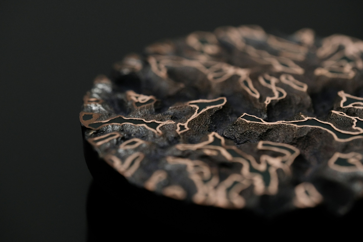 Layered clay surface